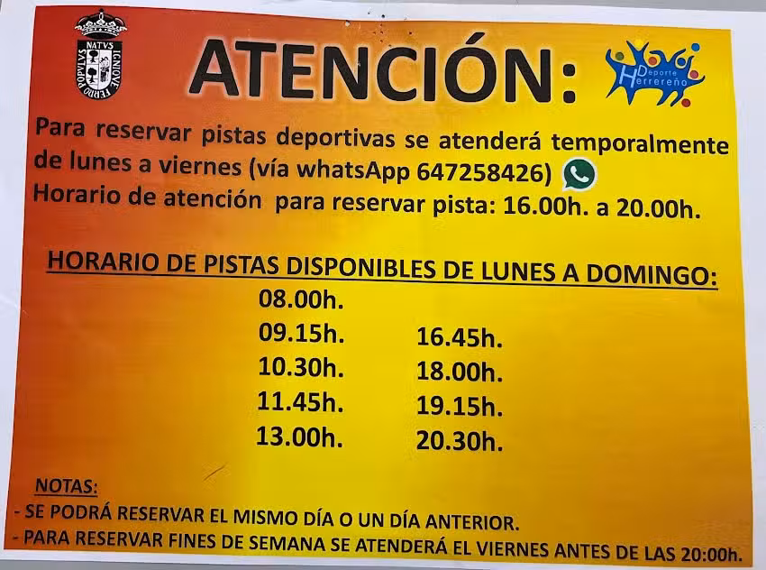 PISTAS DE P&Aacute;DEL CUBIERTAS 1, 2 y 3